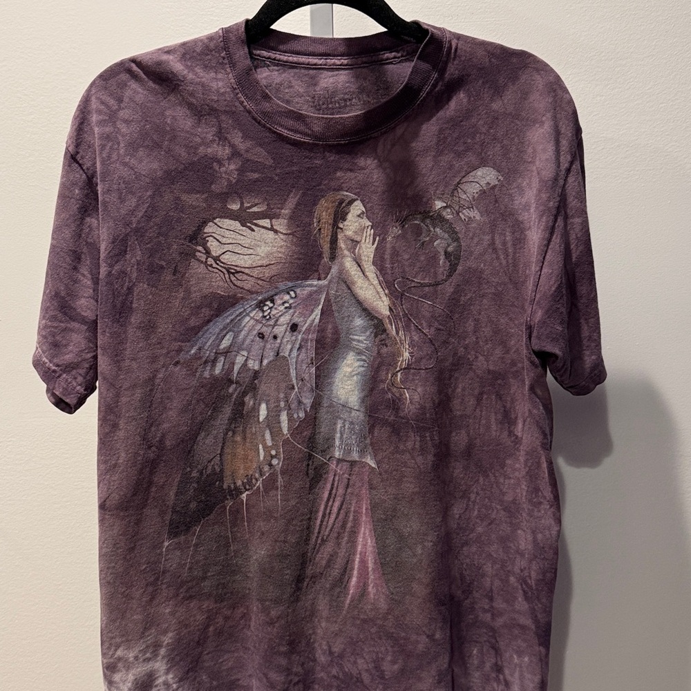 Vintage The Mountain Dragon Fairy Graphic T Shirt M 2004 Y2K